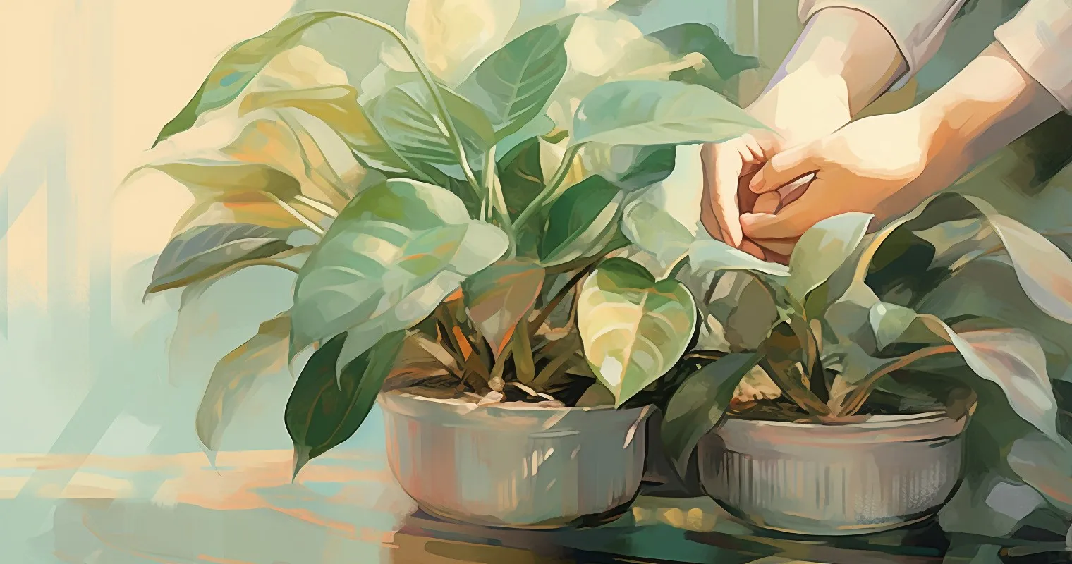 Mindfulness through tending houseplants