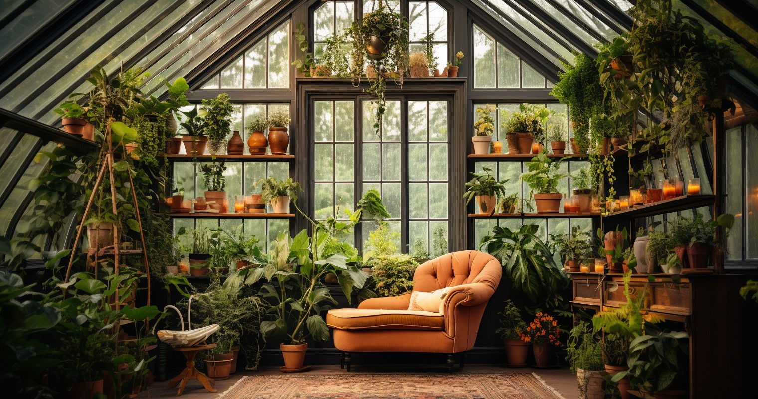 Mini Indoor Garden with a Greenhouse Aesthetic