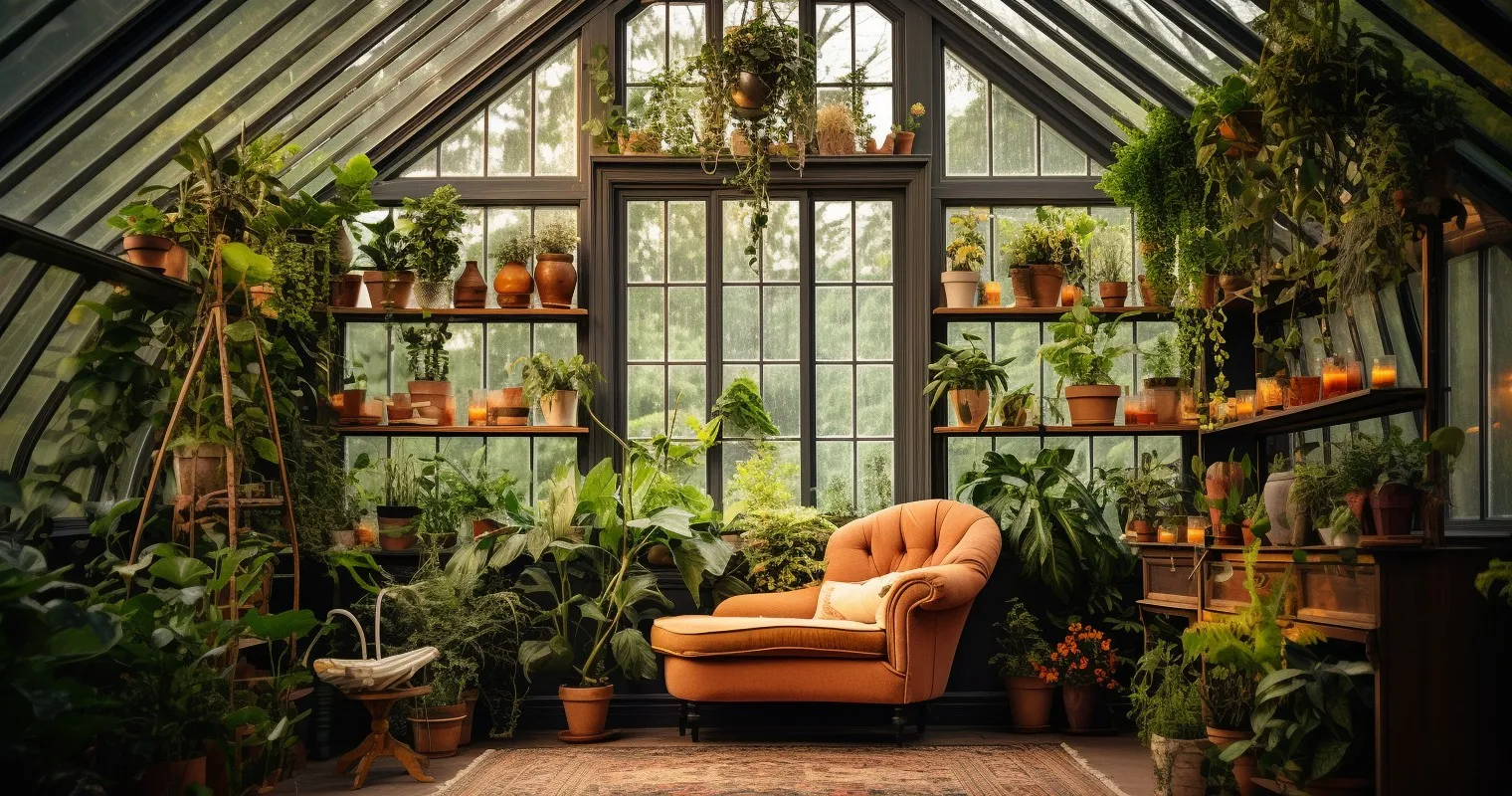 Mini Indoor Garden with a Greenhouse Aesthetic