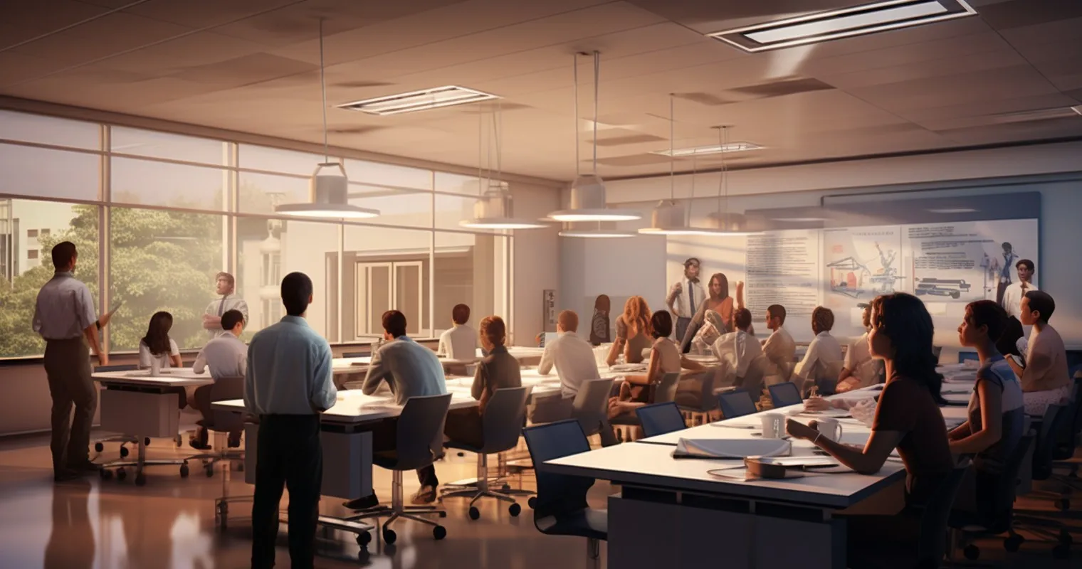 Modern Classroom with Safety Training