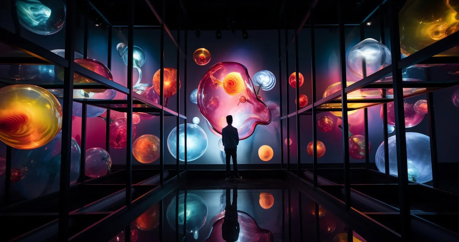Modern Glass Art Installation