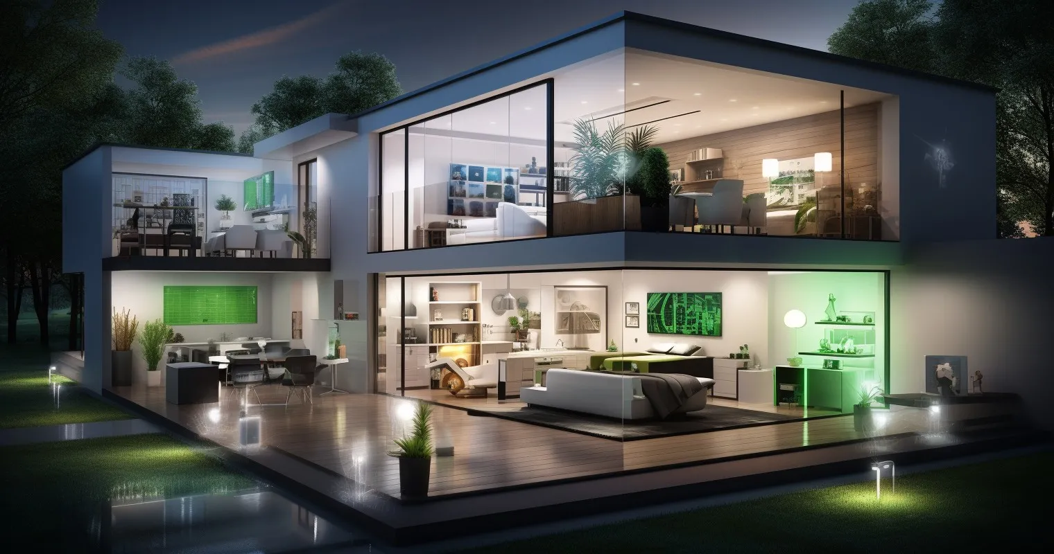 Modern Green Home with Smart Features