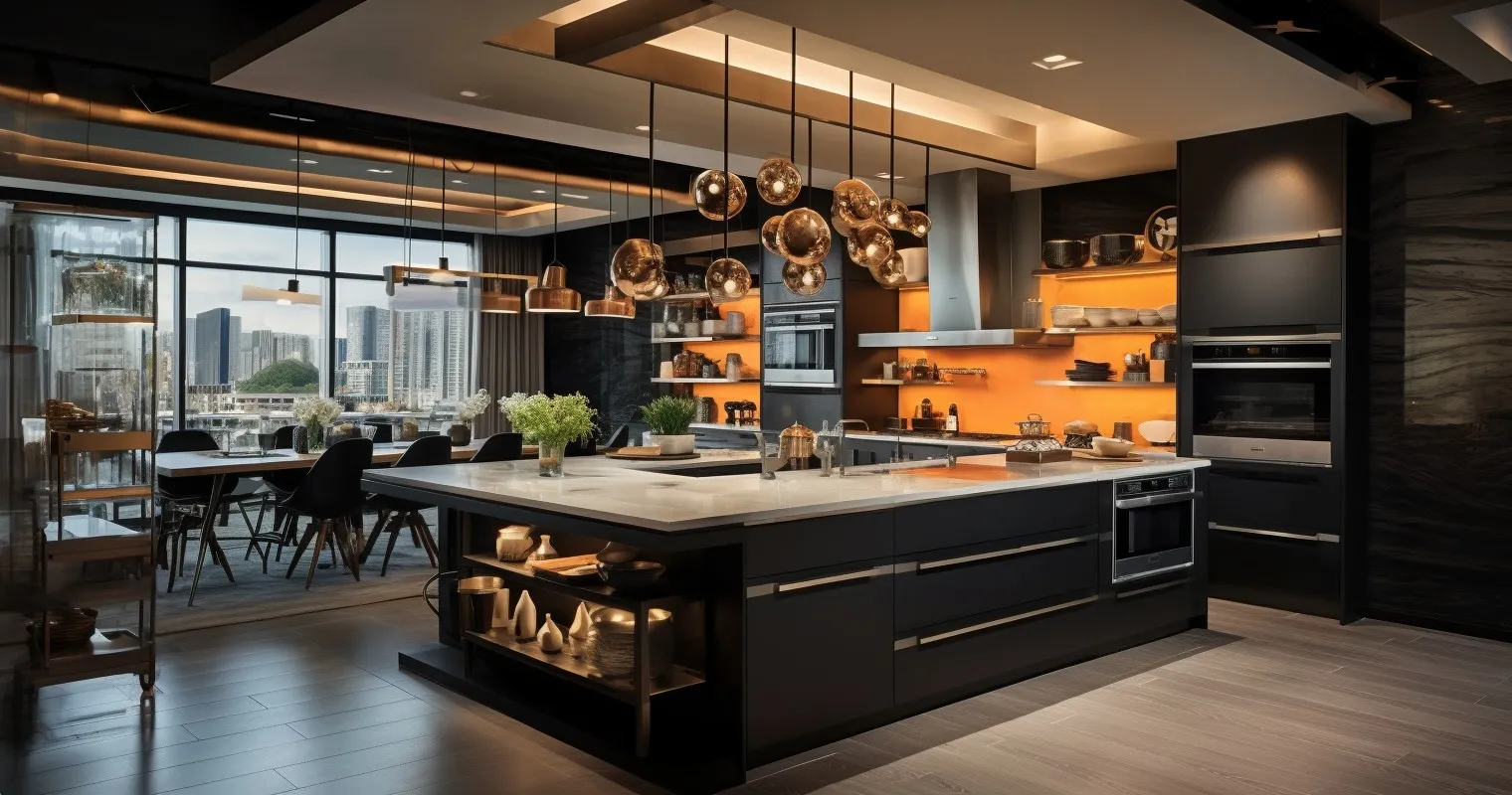 Modern Kitchen With Smart Home Integration