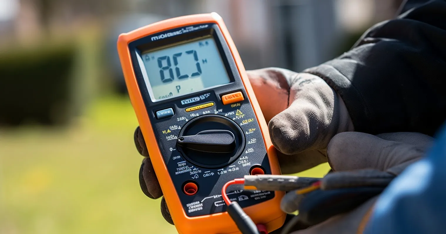 Multimeter Testing Outdoor Wiring