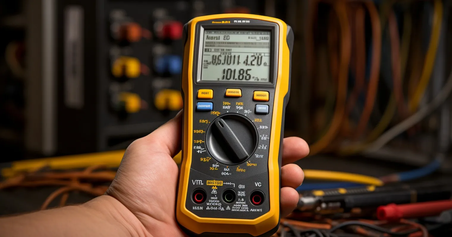 Multimeter testing electrical connections