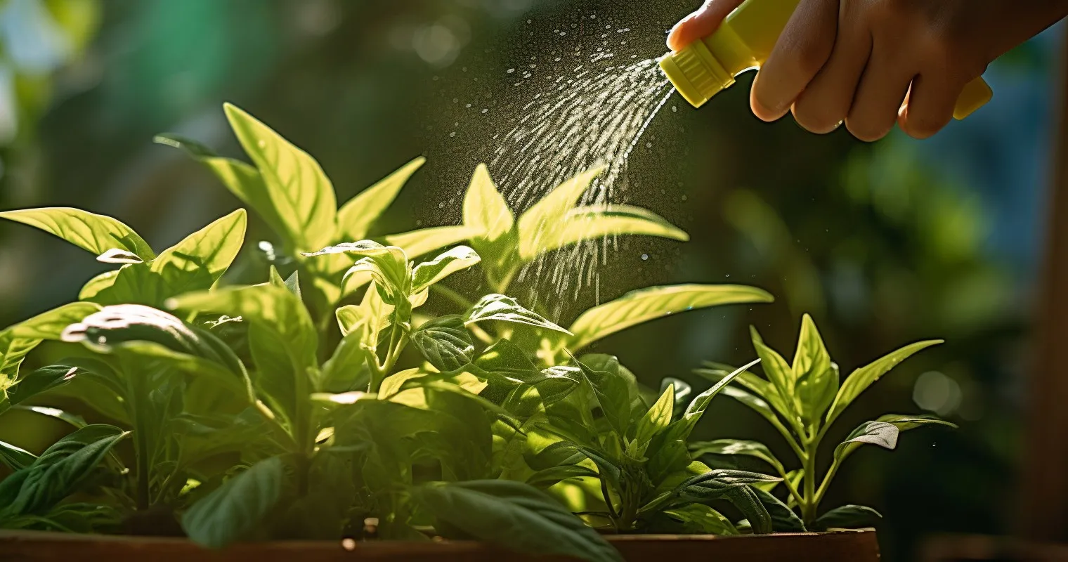 Neem Oil Application Close-Up