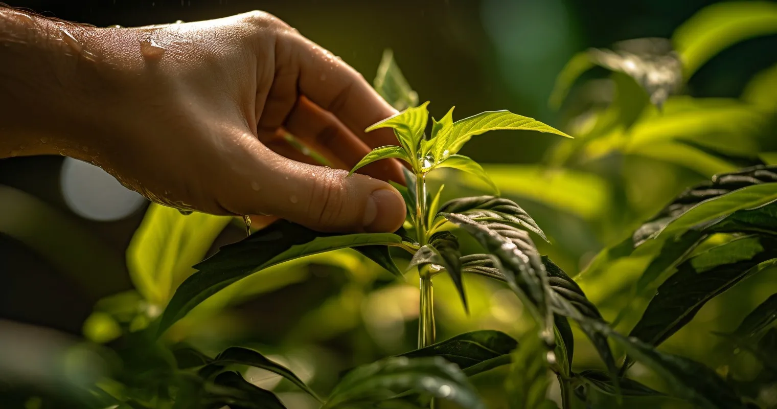 Neem Oil Application Up-close and Organic