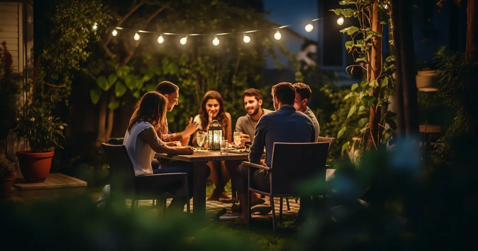 Nighttime Garden Gathering