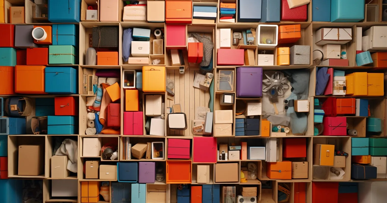 Organized Packing With Color-Coded Boxes