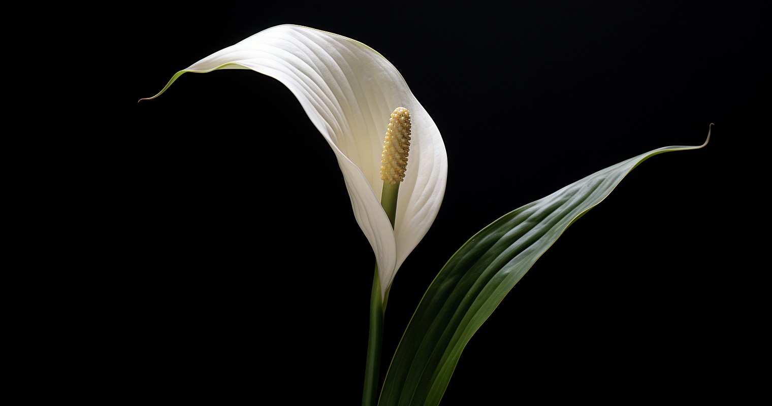 Peace Lily Blossom in Soft Lighting
