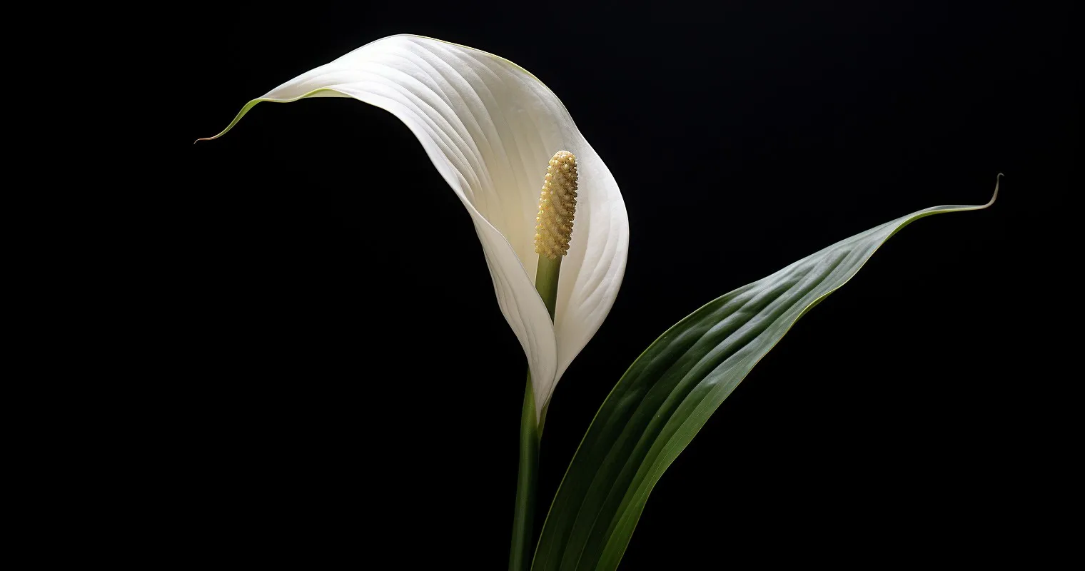 Peace Lily Blossom in Soft Lighting