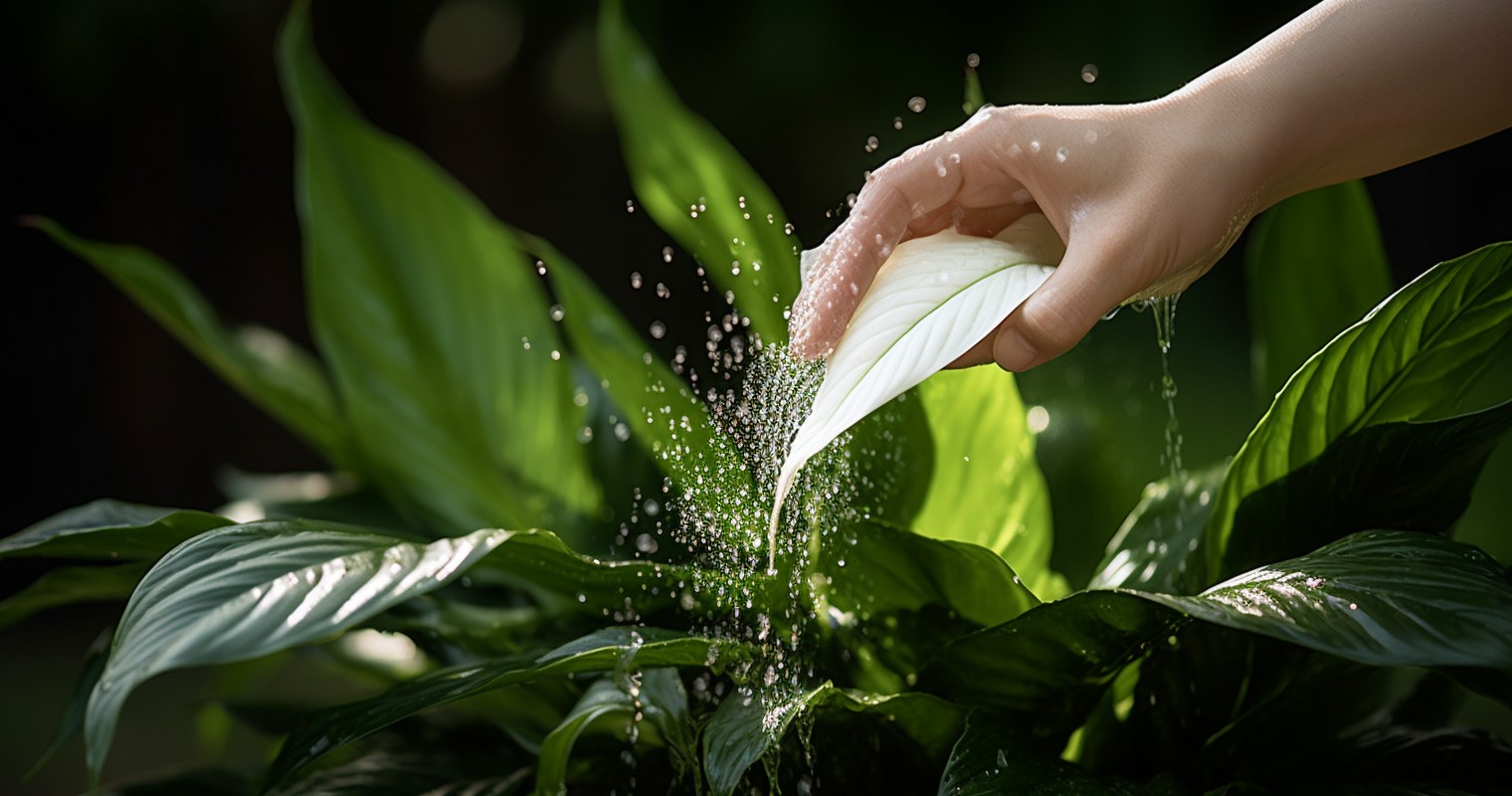 Peace Lily with Neem Oil Treatment