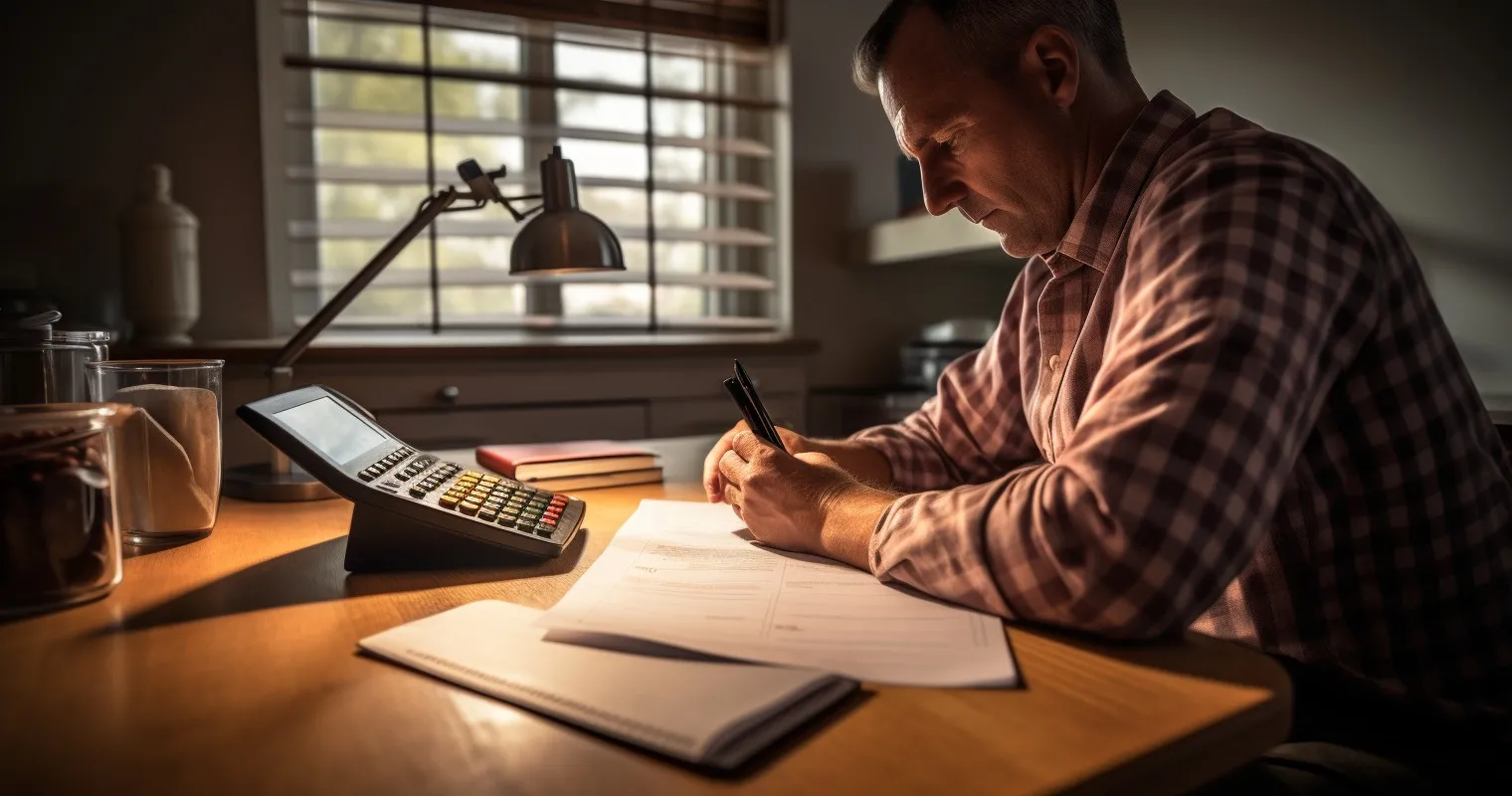 Person Calculating Cleaning Costs