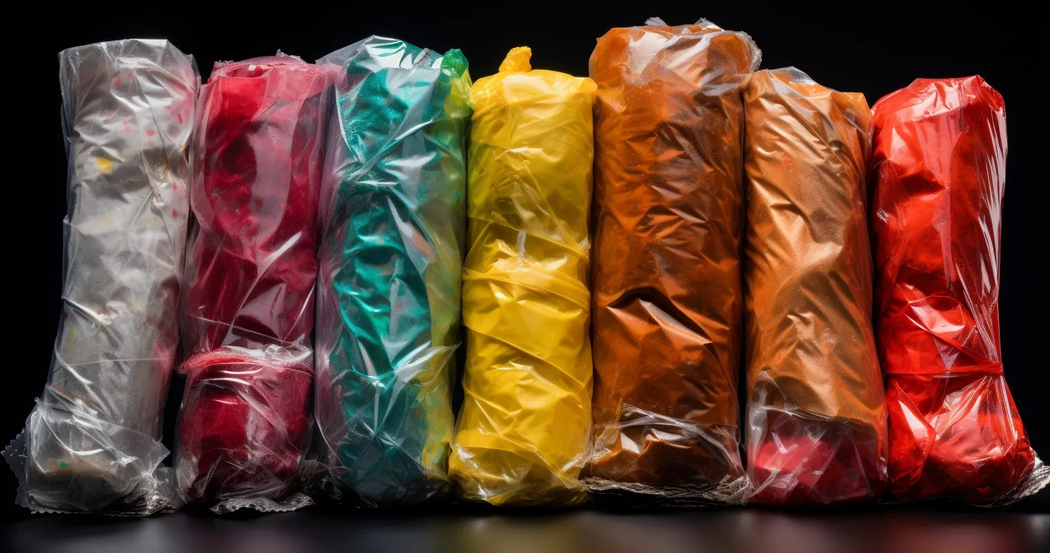 Plastic Wrap Varieties - Colorful Array