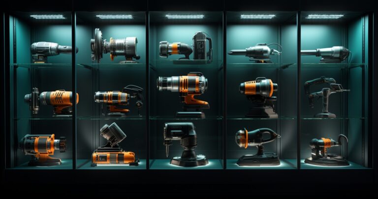 Power Tools in Glowing Showcase