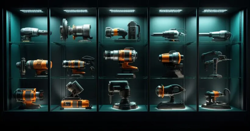 Power Tools in Glowing Showcase