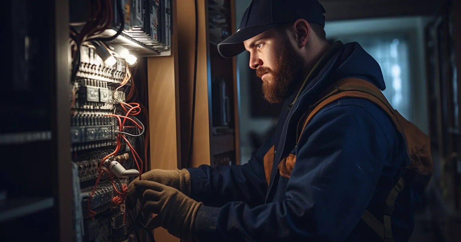 Professional Electrician Conducting Home Inspection