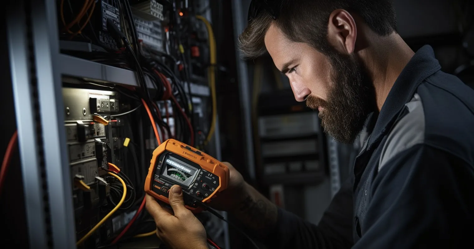 Professional Electrician Troubleshooting Wiring Issues