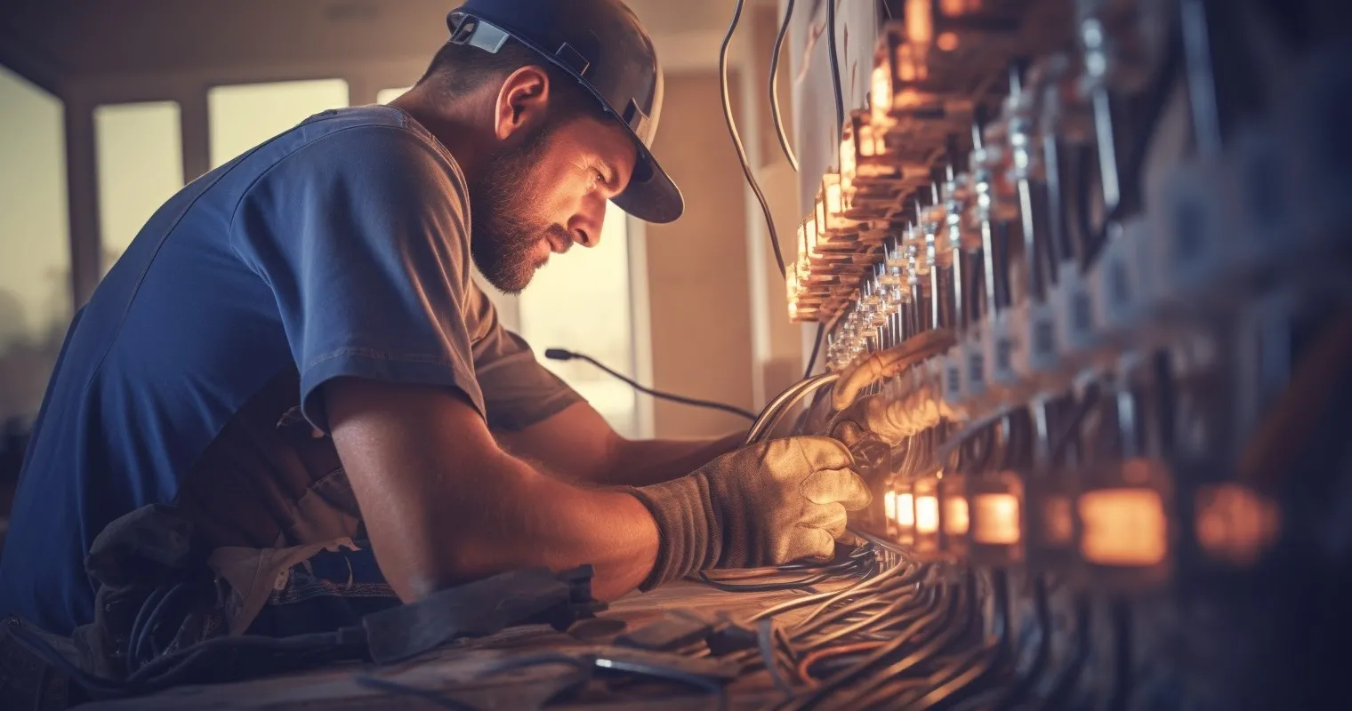 Professional Electrician at Work