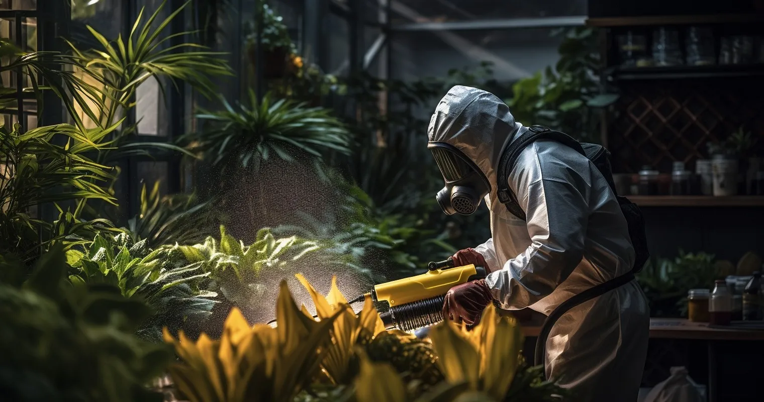 Professional Exterminator at Work