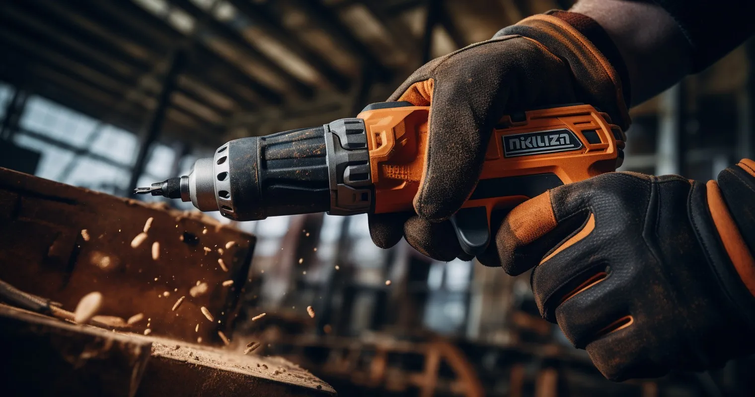 Professional Tradesperson Using Matco Impact Wrench
