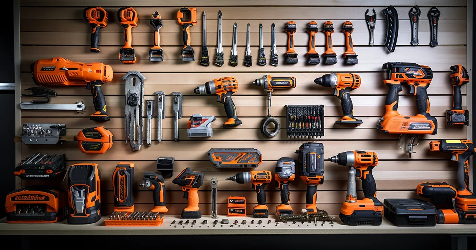 Proper Power Tool Storage - Neatly hung power tools