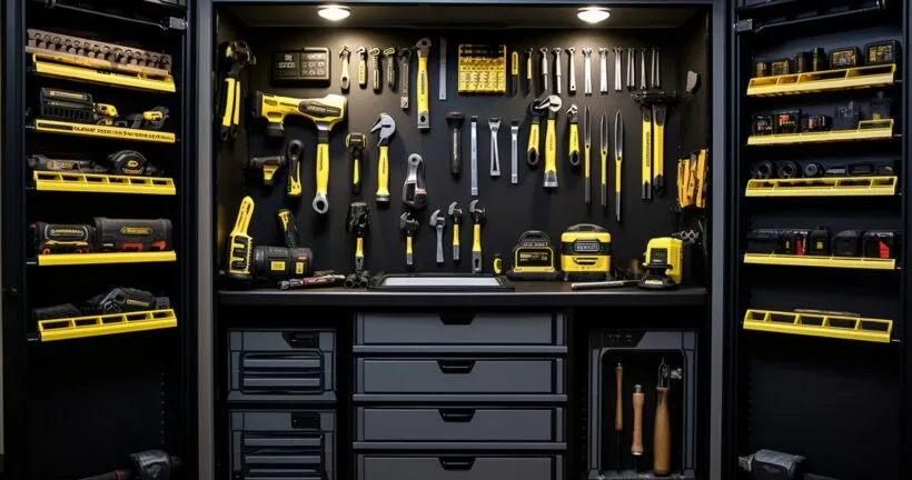 Proper Power Tool Storage - Well-organized tool cabinet