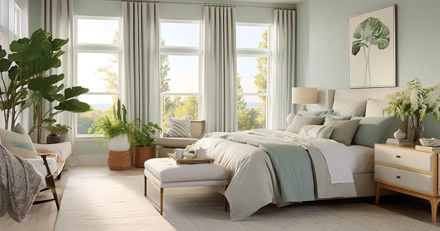 Radiant Bedroom Filled with Plants