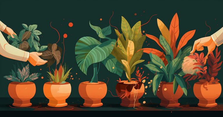 Repotting Process Illustration