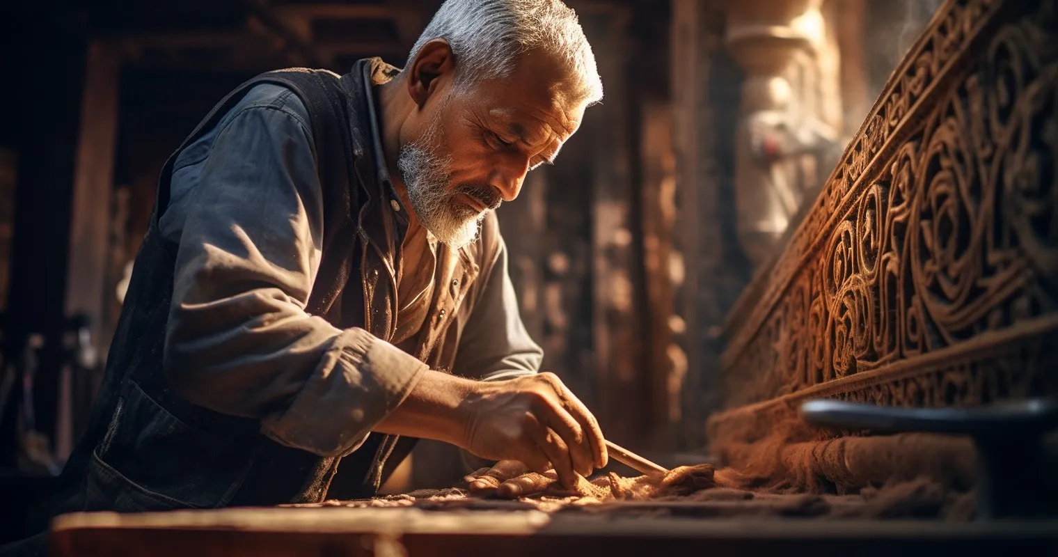 Skillful Craftsman Refining Elegance