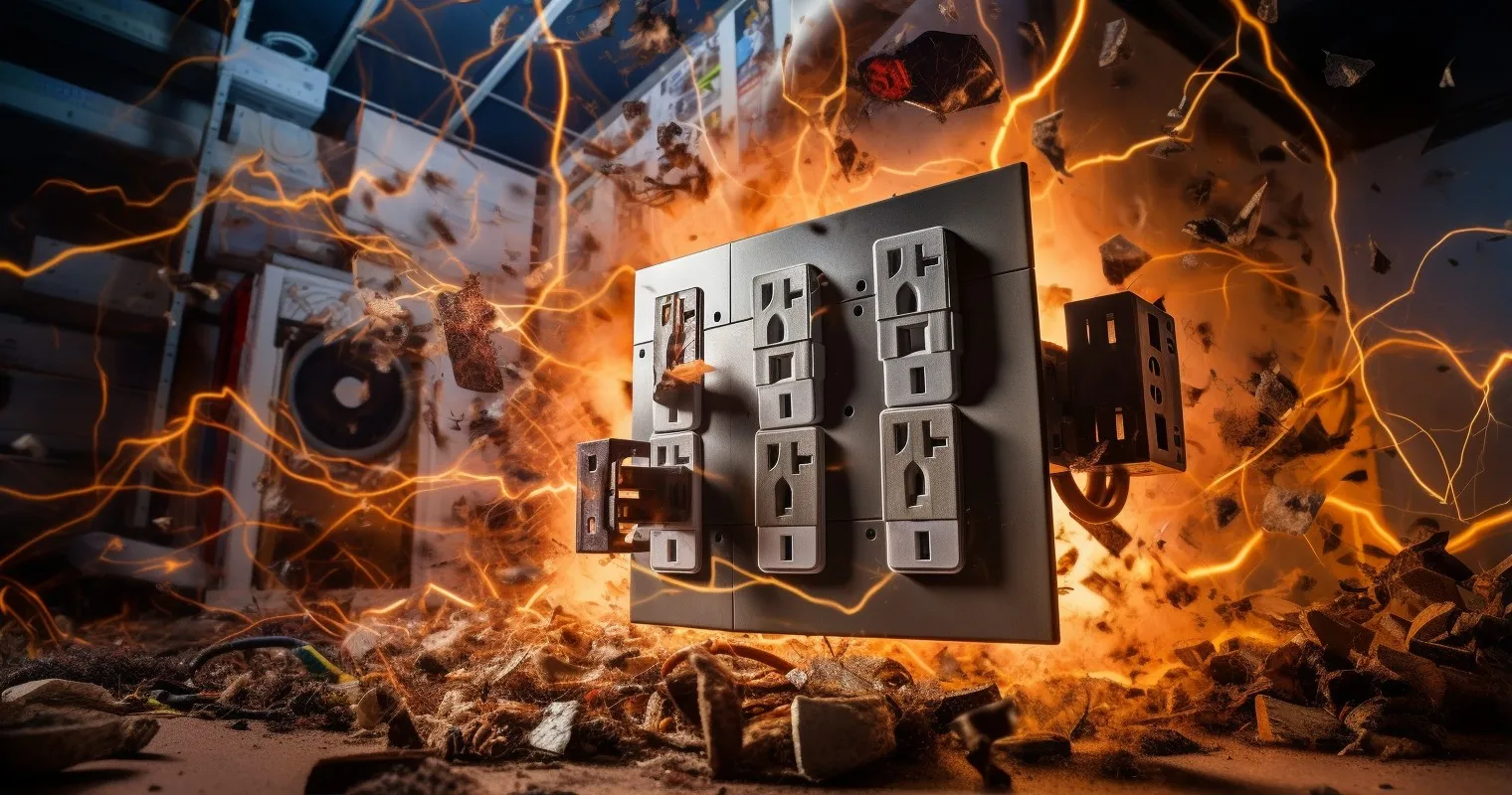 Sparking Outlet And Safe Wiring