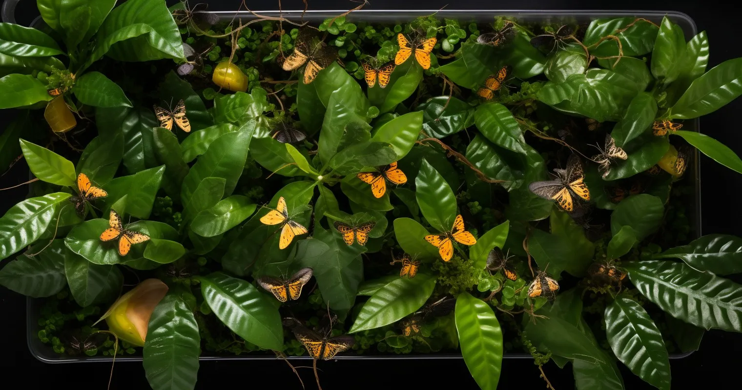 Sticky Trap with Trapped Fungus Gnats