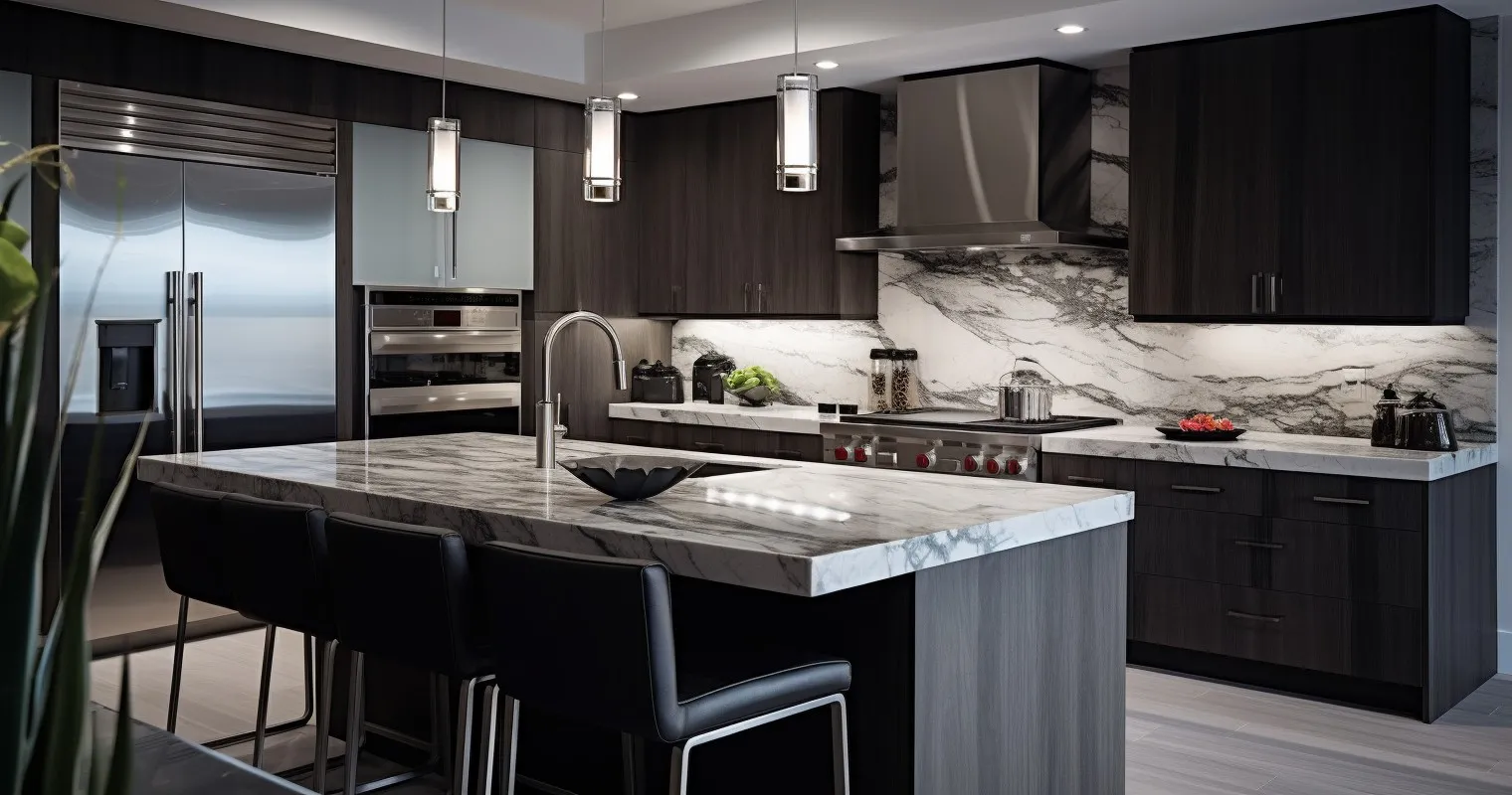 Stylish Modern Kitchen Granite Elegance
