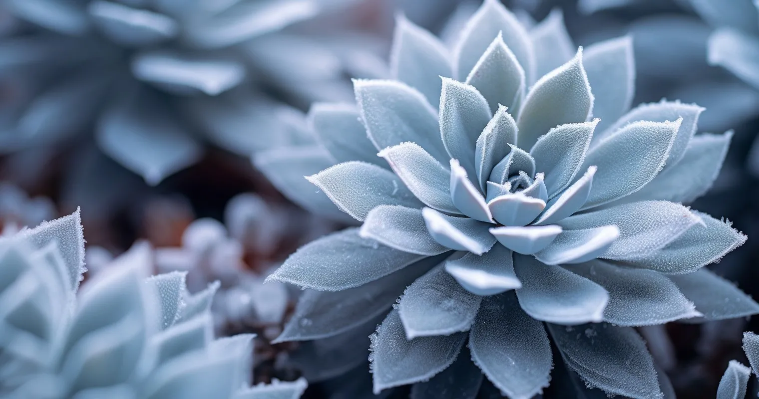 Succulents Braving the Frosty Outdoor Chill