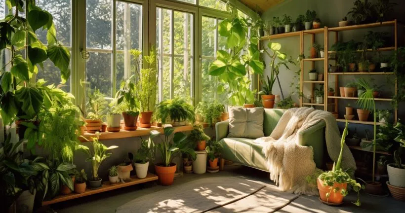 Sun-Loving Houseplants In Stylish Room
