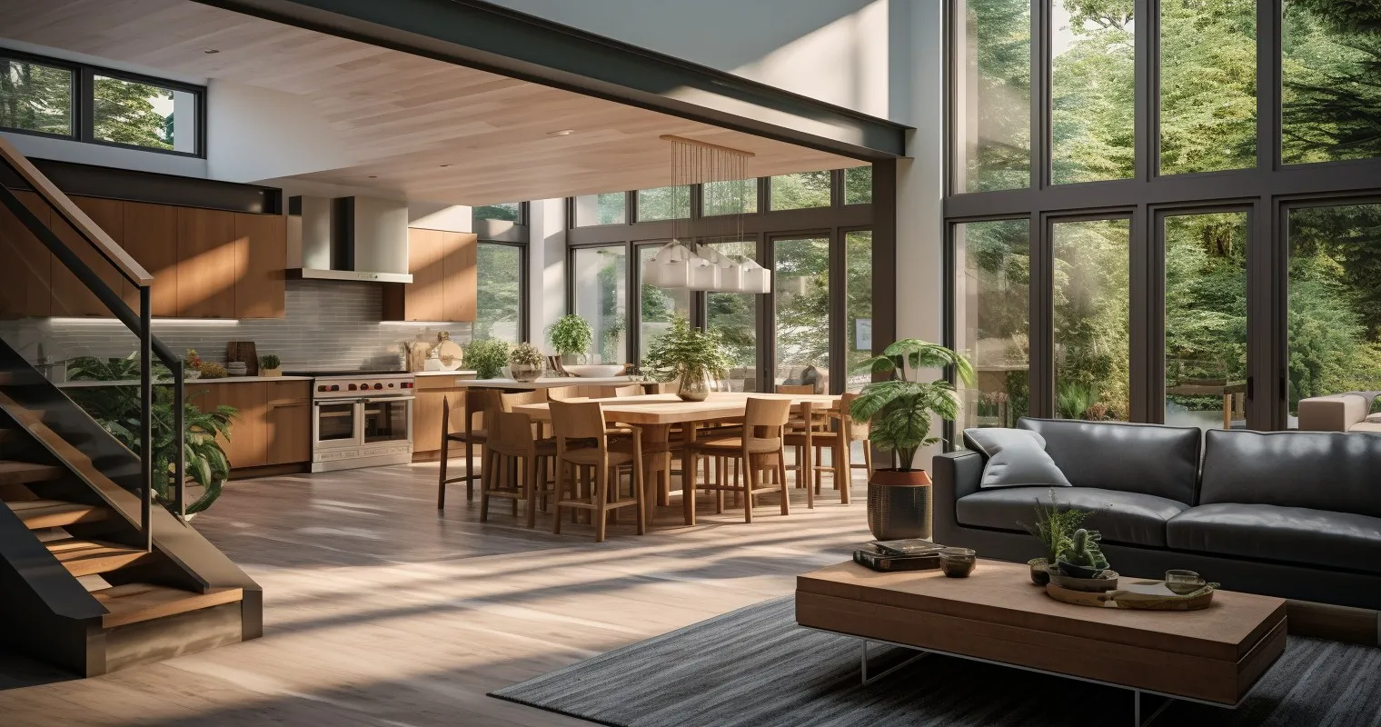 Sustainable Home Interior with Natural Light