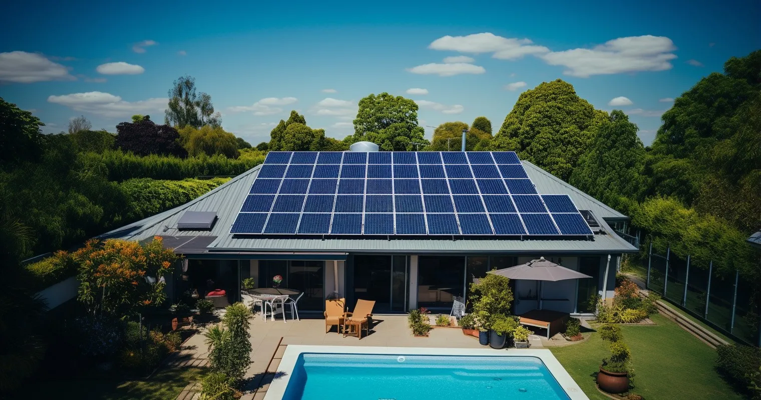 Sustainable Home with Solar Panels