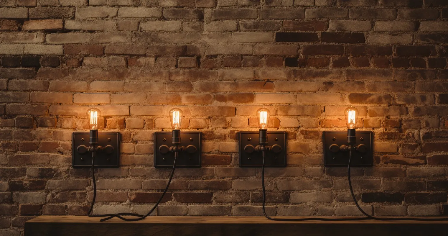Symmetrical Arrangement of Switches, Outlets, and Light Fixture