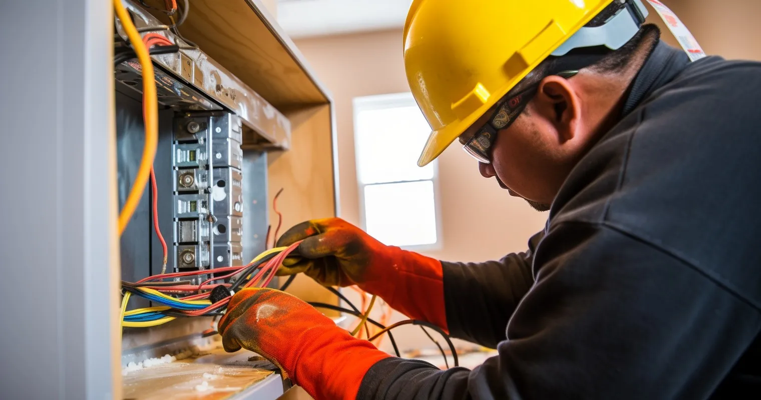 Technician Handling Wiring Installation
