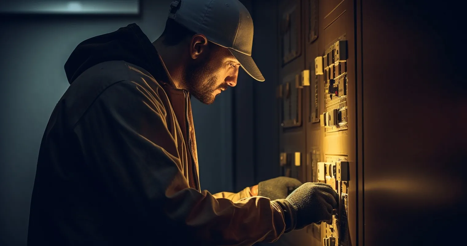 Technician Inspecting Warm Wall Plates