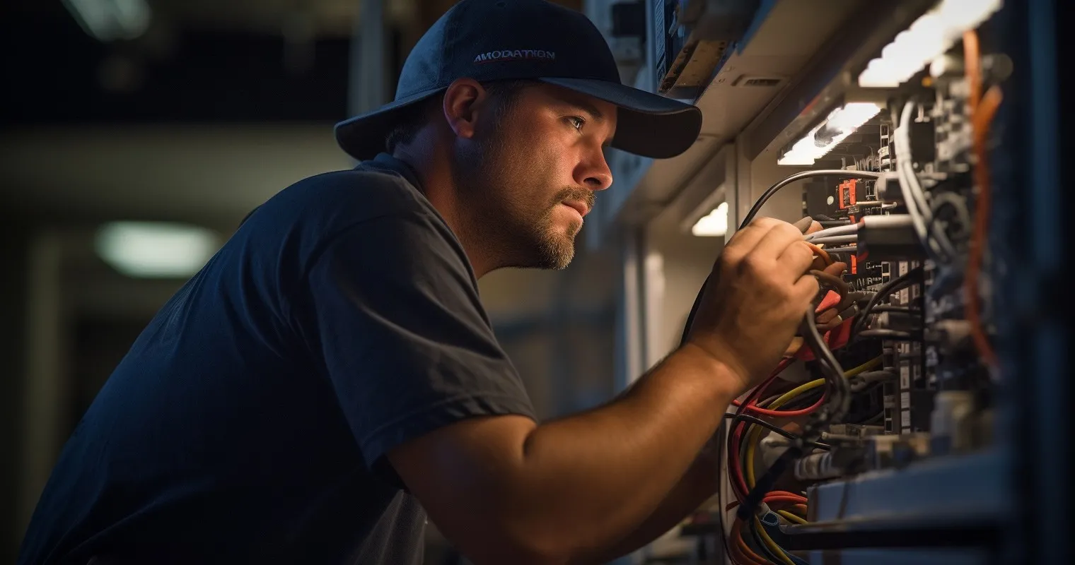 Technician working On Home Run