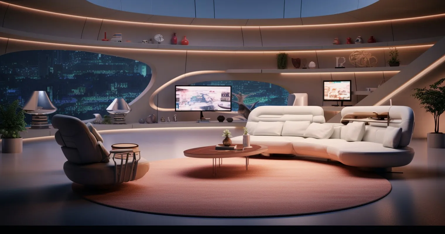 Technological Evolution in Interior Design Merging Form and Tech