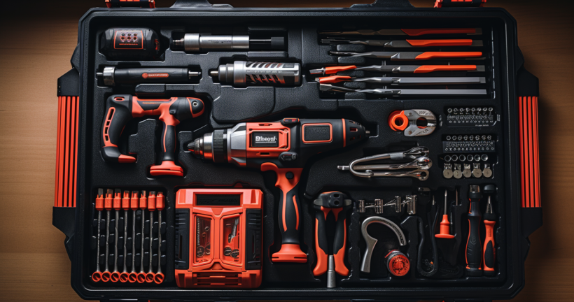 Toolbox Filled with Quality Power Tools