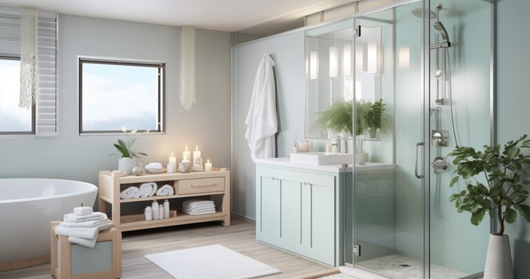Tranquil Mobile Home Bathroom