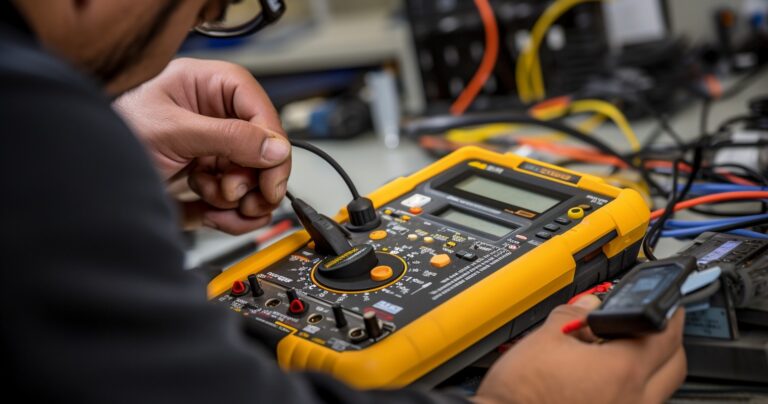 Troubleshooting electrical wires with multimeter
