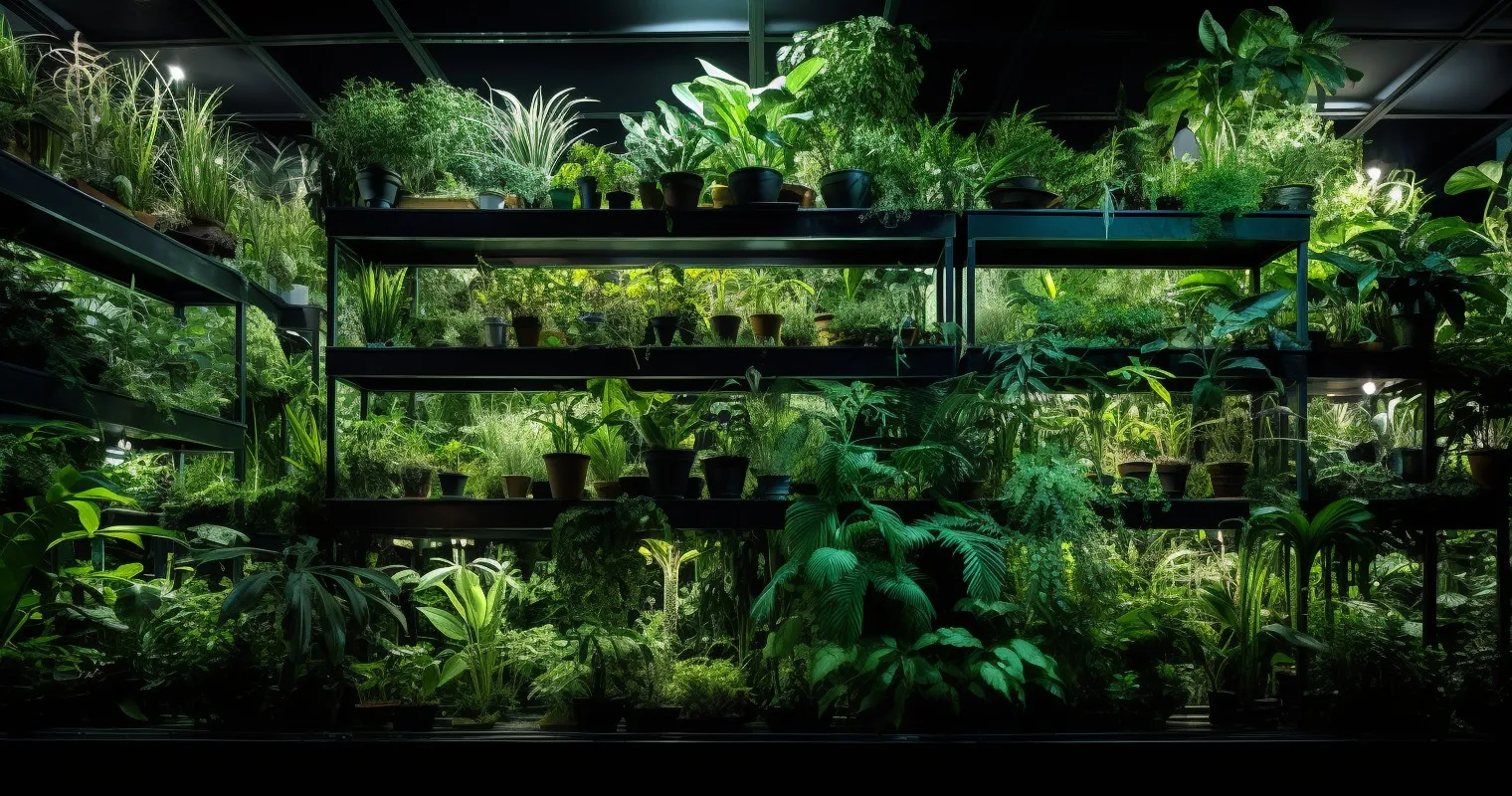 Urban Jungle With Floor-To-Ceiling Plant Shelves
