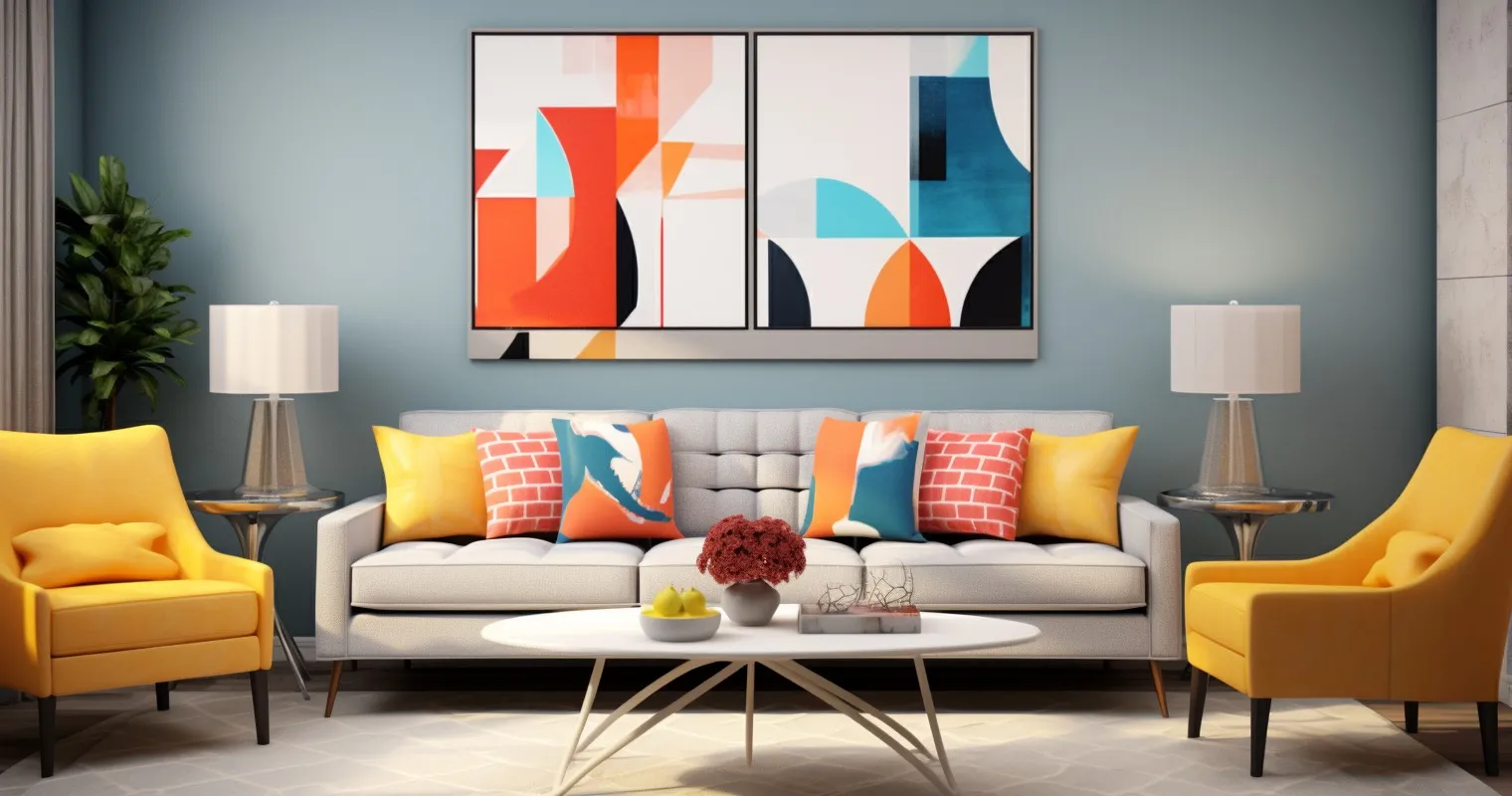 Vibrant Happy Modern Living Room