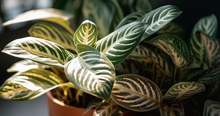 Vibrant Houseplant With Intricate Green And Brown Leaves