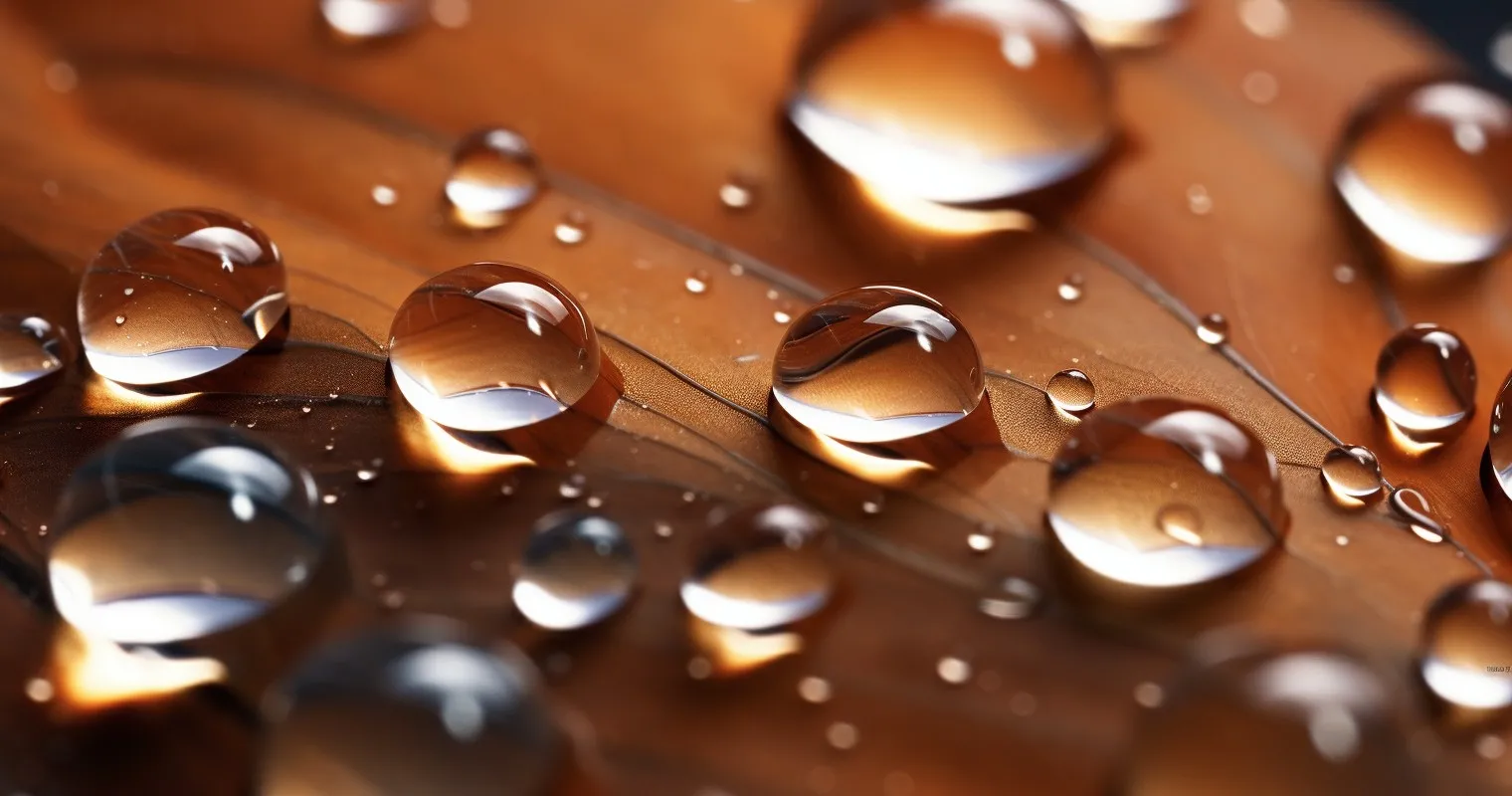Water Droplets On Hydrated Soil
