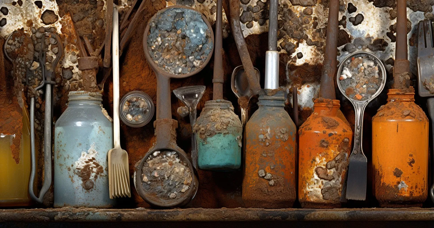 White vinegar rust removal technique